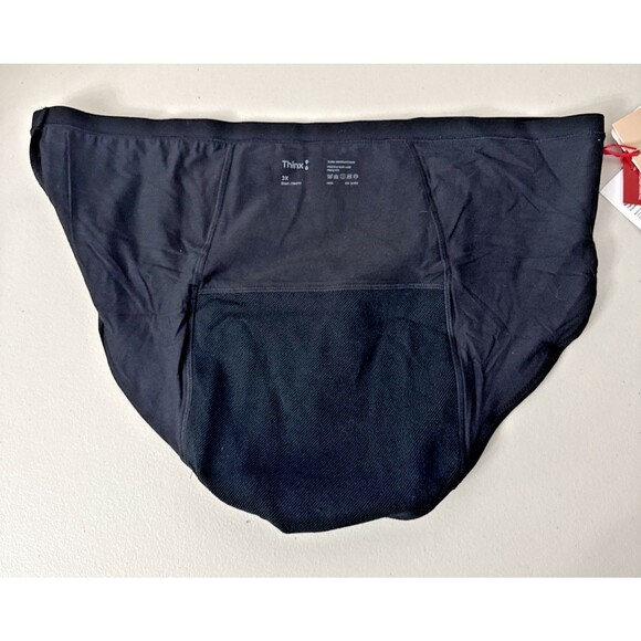 Thinx Brief Period Underwear Black Women's Size 3X NWT Monthly Flow Aunt Flo - Picture 12 of 14